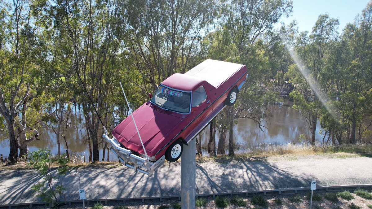 MConallin's tweet photo. My crowning achievement as a drone pilot, capturing the #Deni Ute on a stick #utemuster #doitbetter #dji https://t.co/WnLz7e58hi