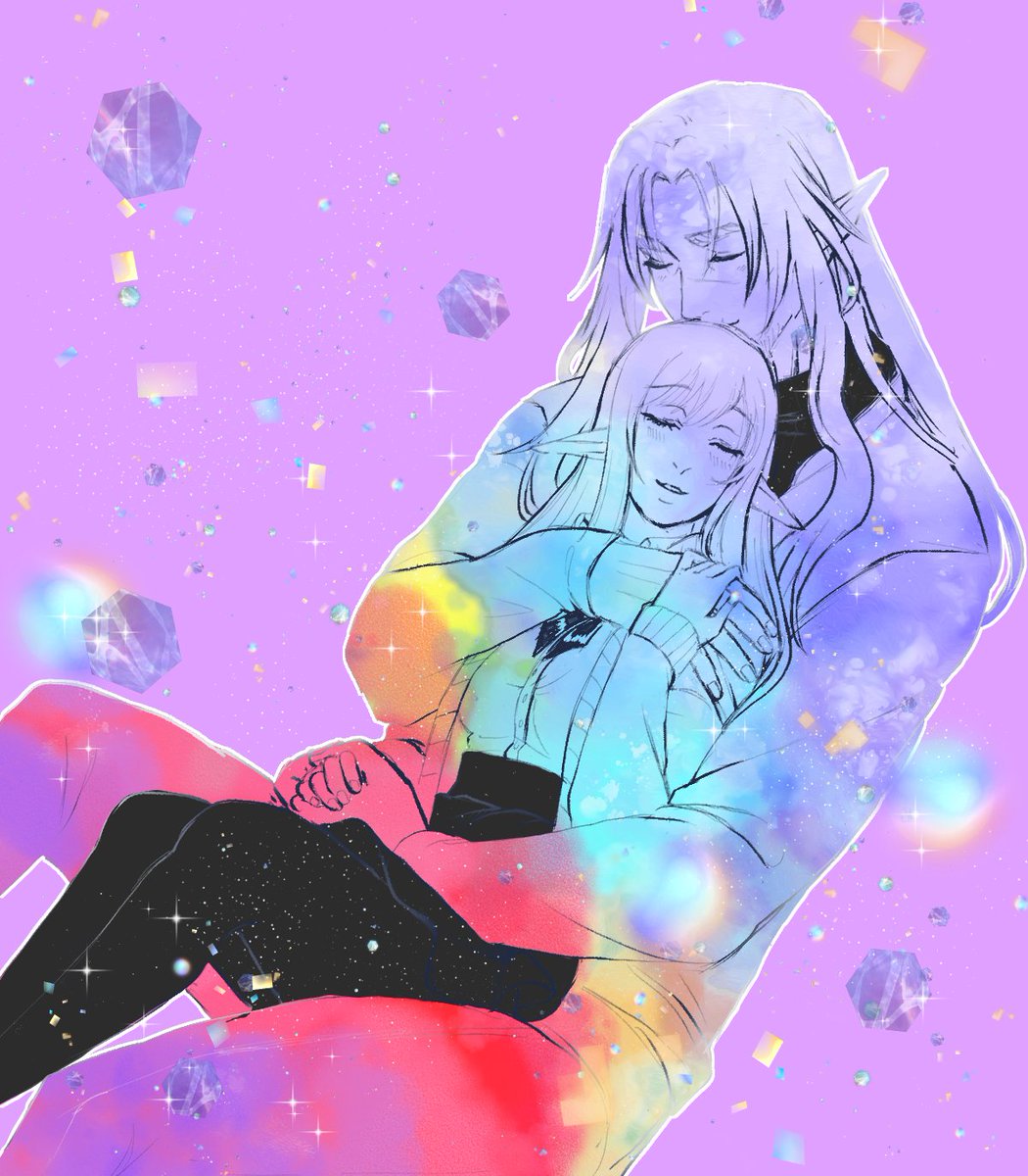 inupii1's tweet photo. Drew My Girlfriend and my Ocs together! I Love them with all my heart Haaa. @saltwyrm https://t.co/lVuu8fRqb4