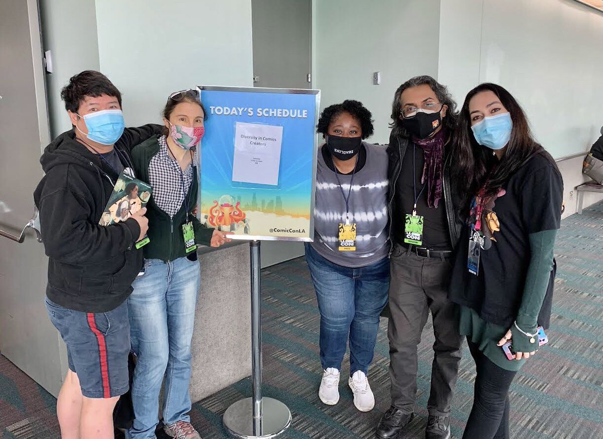 DigitalLA's tweet image. Thanks speakers for discussing Diversity in Comics on the LA Comic Con panel, and using social media to help reach audiences @amely @amancreates @kaydenphoenix @cherrysocial_LA