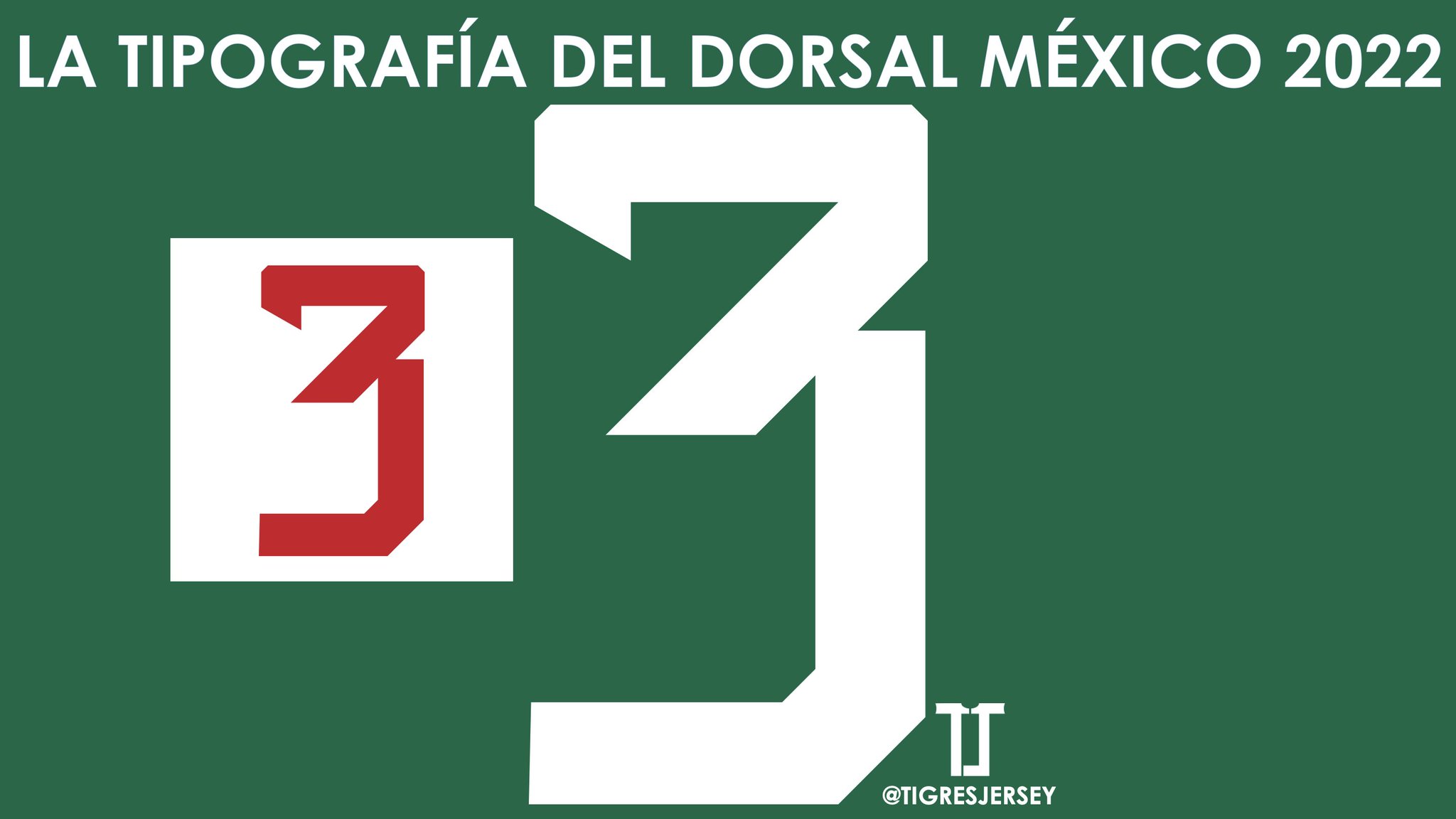 TigresJersey on Twitter: "La tipografía de los dorsales para México en  #Qatar2022. ¿La de #TigresUANL el próximo año futbolístico? #YesPlease!  https://t.co/g3YOOjOcFK" / Twitter