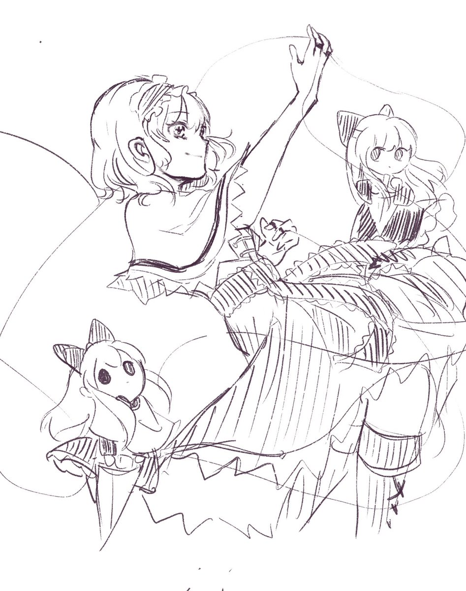 よづぴちゃん Ymdk Htp とお互いのぐちゃぐちゃなラフ交換して絵生み出 美唯 みぃ Skebの漫画