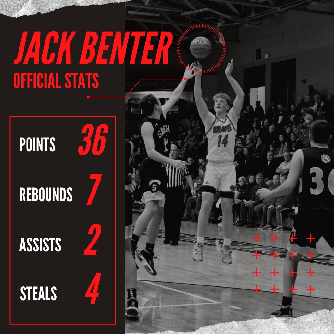 HUGE night for our guy <a href="/BenterJack/">Jack Benter</a>! His 36 points led Brownstown Central to a win over Seymour 👀

#GPPBasketball 🔴⚫️⚪️