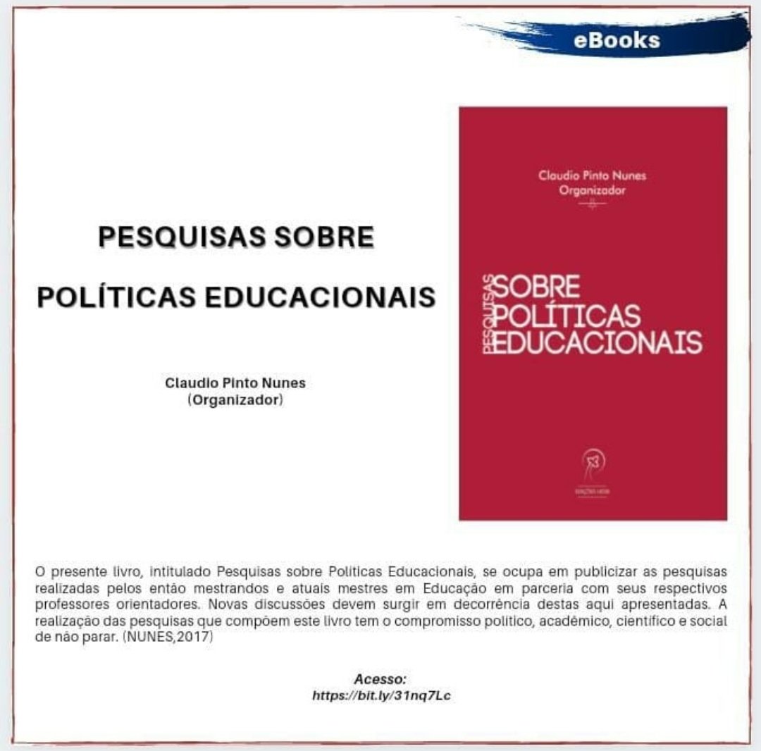 BibECOCFCH's tweet photo. eBooks.

Pesquisas sobre políticas educacionais. 
Cláudio Pinto Nunes 
(Organizador)
Acesso:
https://t.co/TFGE2qJP5s

#ebooks #pesquisas 
#politicaseducacionais 
#educacao 
#compromissopolítico 
#compromissoacademico 
#compromissosocial
#uesb 
@uesboficial https://t.co/Y210KtlfHt