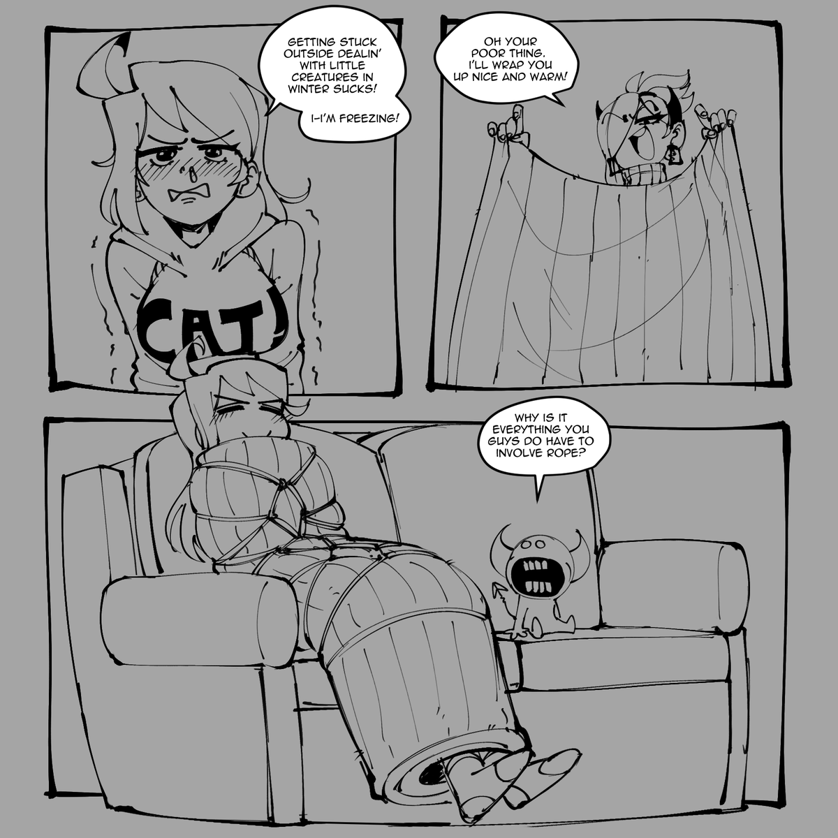 Comfy lil comic with Satmon chipping in 