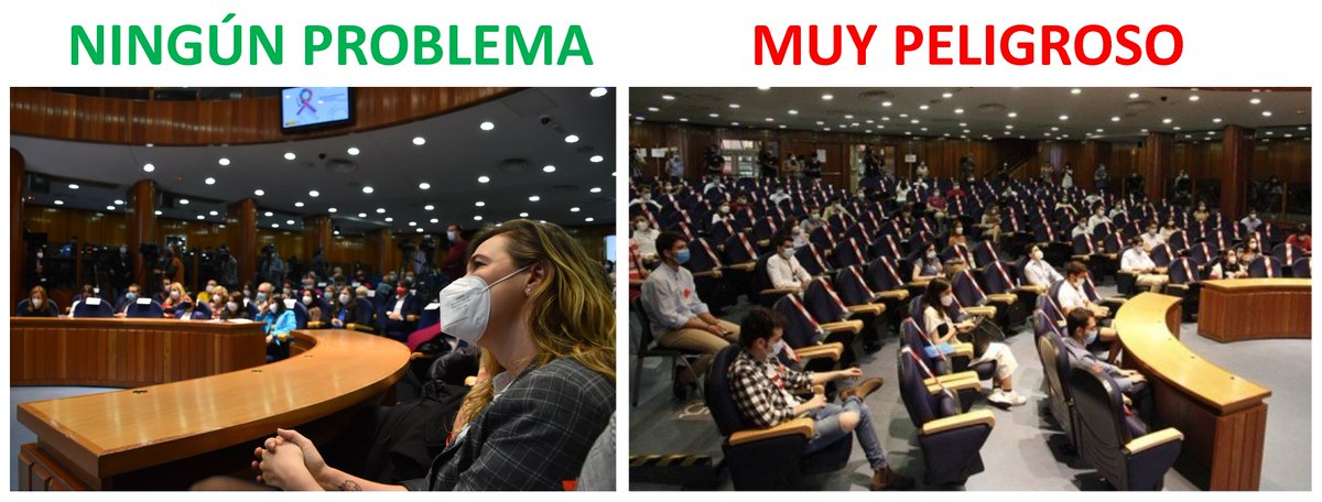 ¿No te parece contradictorio, <a href="/CarolinaDarias/">Carolina Darias</a>? Al menos en la elección de plaza se guardaron las distancias. Dimite y vete.
#DomingoSanitario.