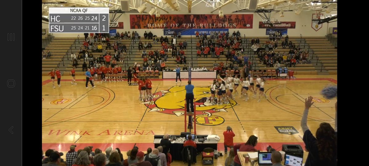 HCChargers's tweet photo. The championship celebration on stream for Charger volleyball! @GreatMidwestAC https://t.co/aD6yw23LWV