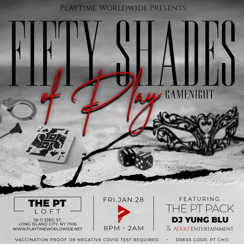 PlaytimeWW's tweet photo. GAME NIGHT RETURNS 🎲♟🎳 #50ShadesOfPlay #GameNight #adultevent #sexytime #PTCHIC #PTWW #NYC
https://t.co/8tMZRipHkc https://t.co/wFDglv6tbO