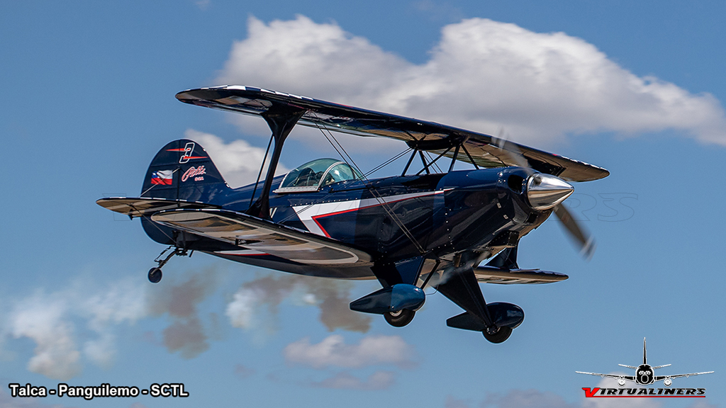 Virtualiners's tweet photo. Encuentro Aniversario #FEDACH 75 Años, Aeródromo Talca - Panguilemo - #SCTL: 

Pasada baja del #Pitts S-2A Special, matricula CC-PVW durante exhibición aérea.

#AvGeek  #aviationphotography #Spotting #virtualiners #planespotting @avgeekyyz #aircraftphotography #volandoconsentido https://t.co/75huyfdqUI