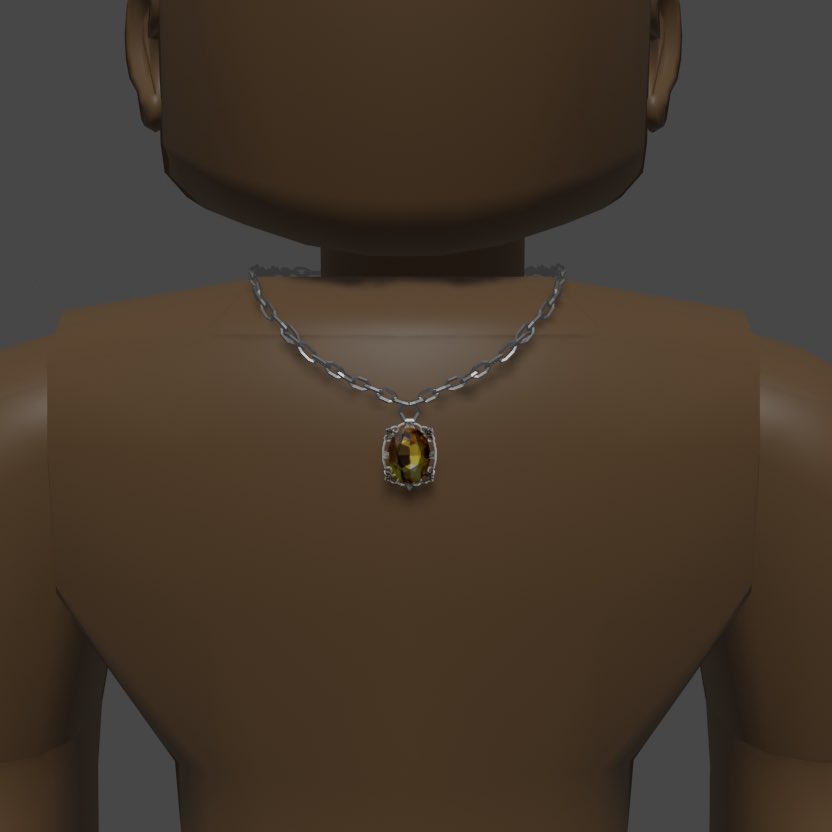 lolroyalsz's tweet photo. Bonnie Bennett’s Necklace 🔮

This is a piece I made based on the show “The Vampire Diaries” it’s a yellow crystal necklace with very high detail and a chain to top it all off❣️
( #roblox #Robloxdev #RobloxUGC ) 
Likes and retweets highly appreciated! 👑 https://t.co/8VAXJO2N3h