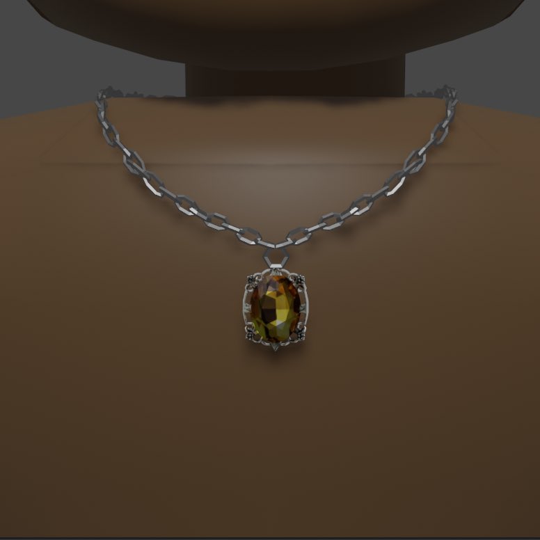 lolroyalsz's tweet photo. Bonnie Bennett’s Necklace 🔮

This is a piece I made based on the show “The Vampire Diaries” it’s a yellow crystal necklace with very high detail and a chain to top it all off❣️
( #roblox #Robloxdev #RobloxUGC ) 
Likes and retweets highly appreciated! 👑 https://t.co/8VAXJO2N3h