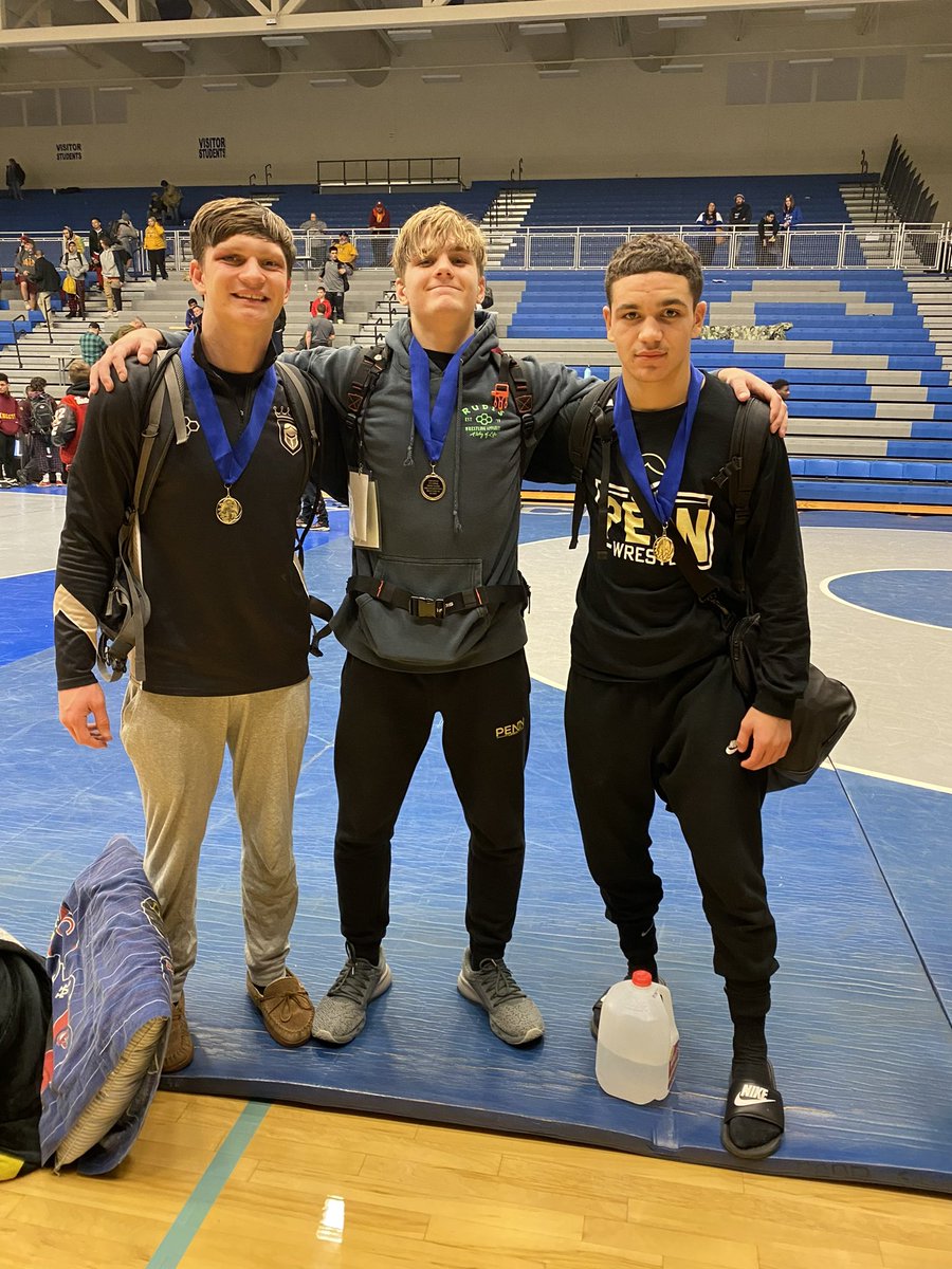 The_Pennant's tweet photo. WRESTLING: Congrats to Grant Mallery, A.J. Steenbeke &amp; Zymarion Hollyfield on winning championships at the Lake Central Harvest Classic. https://t.co/B34zjlr9eu