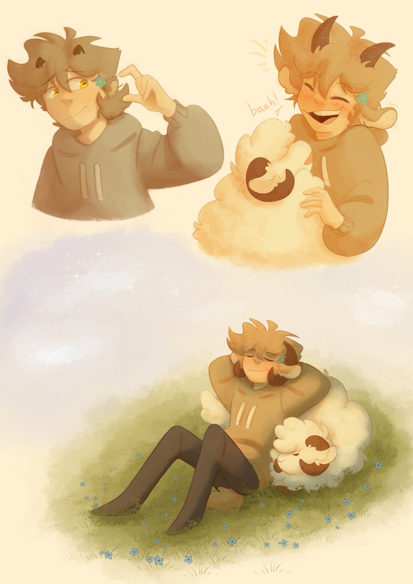 KlistoHikaru's tweet photo. panels from a study comic that i'm kinda proud of. i will not give much of the context but ig u understand who this ram is. nothing parasocial, just comic about how schlatt's content and his character helped me with my mental state https://t.co/NyJ98DlTDo