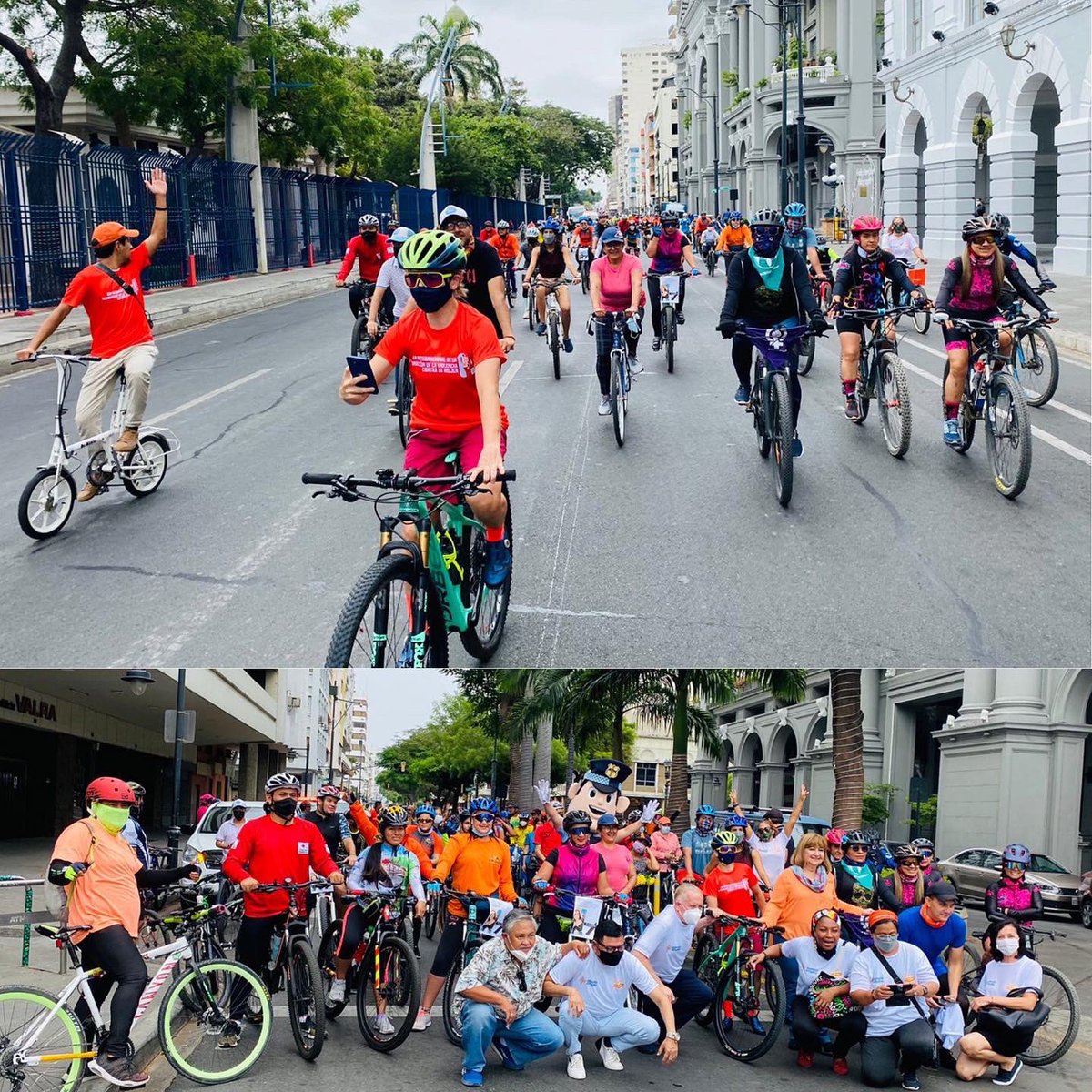 Hoy pedaleamos por la eliminación de la violencia contra la mujer y los derechos humanos. Seguimos construyendo un mundo mejor #16días #PintaElMundoDeNaranja <a href="/CynthiaViteri6/">Cynthia Viteri</a> <a href="/alcaldiagye/">Muy Ilustre Municipalidad de Guayaquil</a> @cscgye <a href="/_NoEstasSola_/">Amiga, Ya No Estás Sola</a>