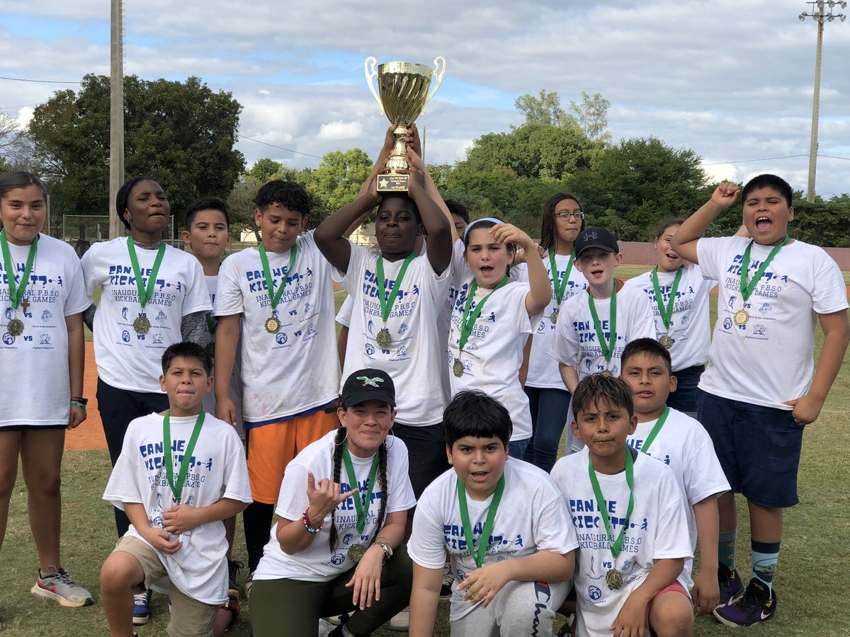 NorthGradeEl's tweet photo. Congratulations North Grade Tigers for winning the LW Beach schools Kickball tournament & taking home the trophy! #5thgradersrule. โค๏ธ๐Big thank you to @PBCountySheriff and especially District 14 for organizing and supporting our schools! #CoachAidarocks! https://t.co/f7fWHHHu63