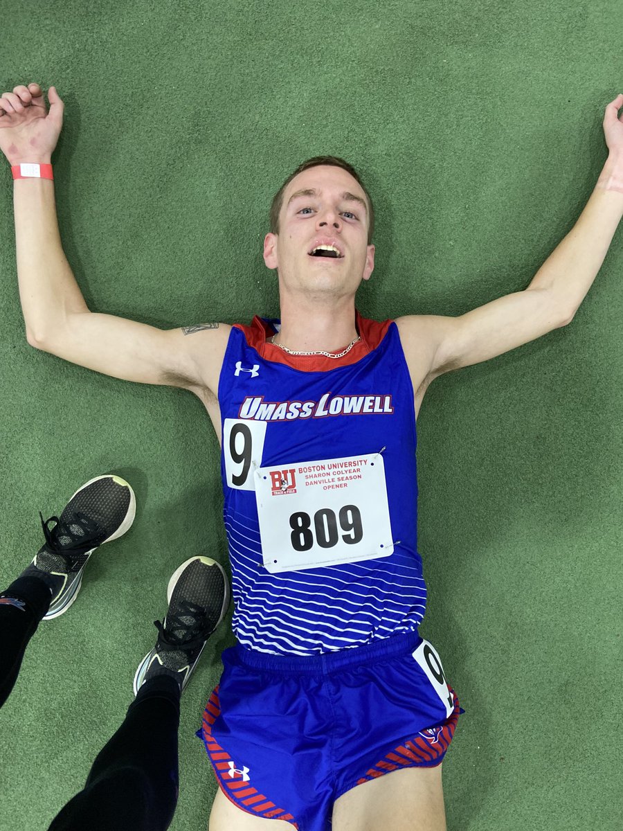 UMLTRACKCOACH's tweet photo. When you run a 14:02 5k and become behind the third fastest person in school history behind an Olympian and All American https://t.co/xG6XUgDvQM
