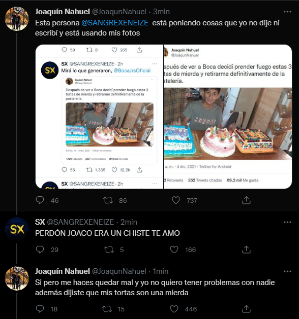 domado por el nene que hace tortas