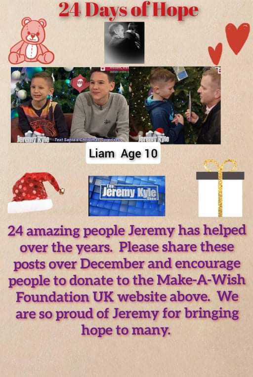 @talkRADIO We are joining Jeremy in the lead up to Christmas to try and raise funds for the amazing charity make a wish, please help us celebrate all these inspirational children who more than deserve a chance to be made feel special. 💜 make-a-wish.org.uk/?gclid=Cj0KCQi…