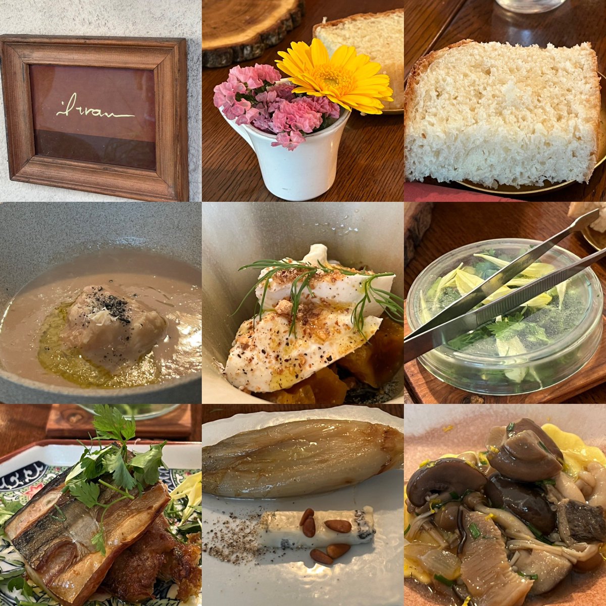 kazuejcom's tweet photo. 書き溜まっていました。。。
先週末 #清澄白河 の #イルトラム さん、行ってきました。
お誘いいただきありがとうございました😸
さといもと黒胡麻の入った栗のスープ、ブラータチーズと干し柿、鯖、きのこづくしのラビオリ、金時人参のパスタ、チコリ、羊。
どれも美味しかったです😸
#iltram https://t.co/o6m0JomXzR