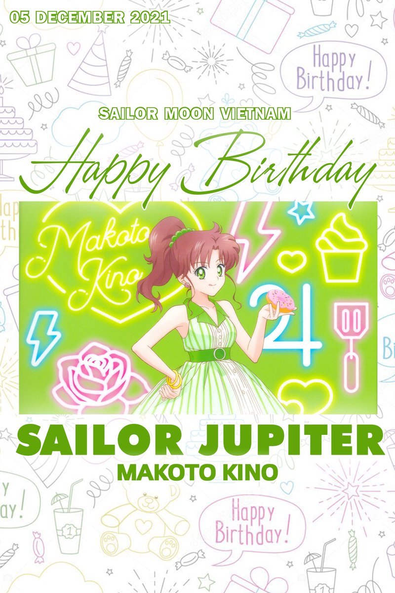 sailormoonvn's tweet photo. Happy Birthday To MAKOTO KINO / SAILOR JUPITER
️️0️⃣5️⃣️▪️ 1️⃣2️⃣️️ 🎉 🎂 🥂 🎊 ✨
#MakotoKino #SailorJupiter #HappyBirthday #Dec05th #SailorMoonVietnam #SMVN https://t.co/ooheyZj6MR