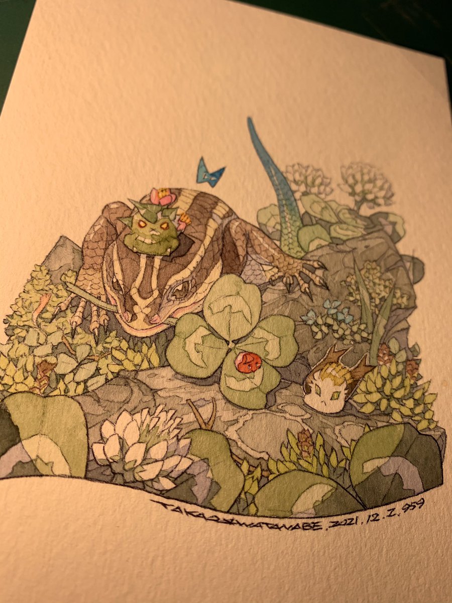 「さぁ今日はこの絵を仕上げます💪 」|渡辺孝夫のイラスト