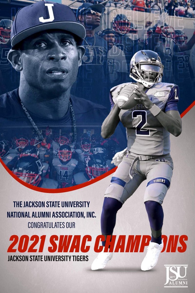 JSUNAA's tweet photo. #iBelieve: The JSUNAA congratulates our 2021 SWAC Champions! https://t.co/4apndShQsU