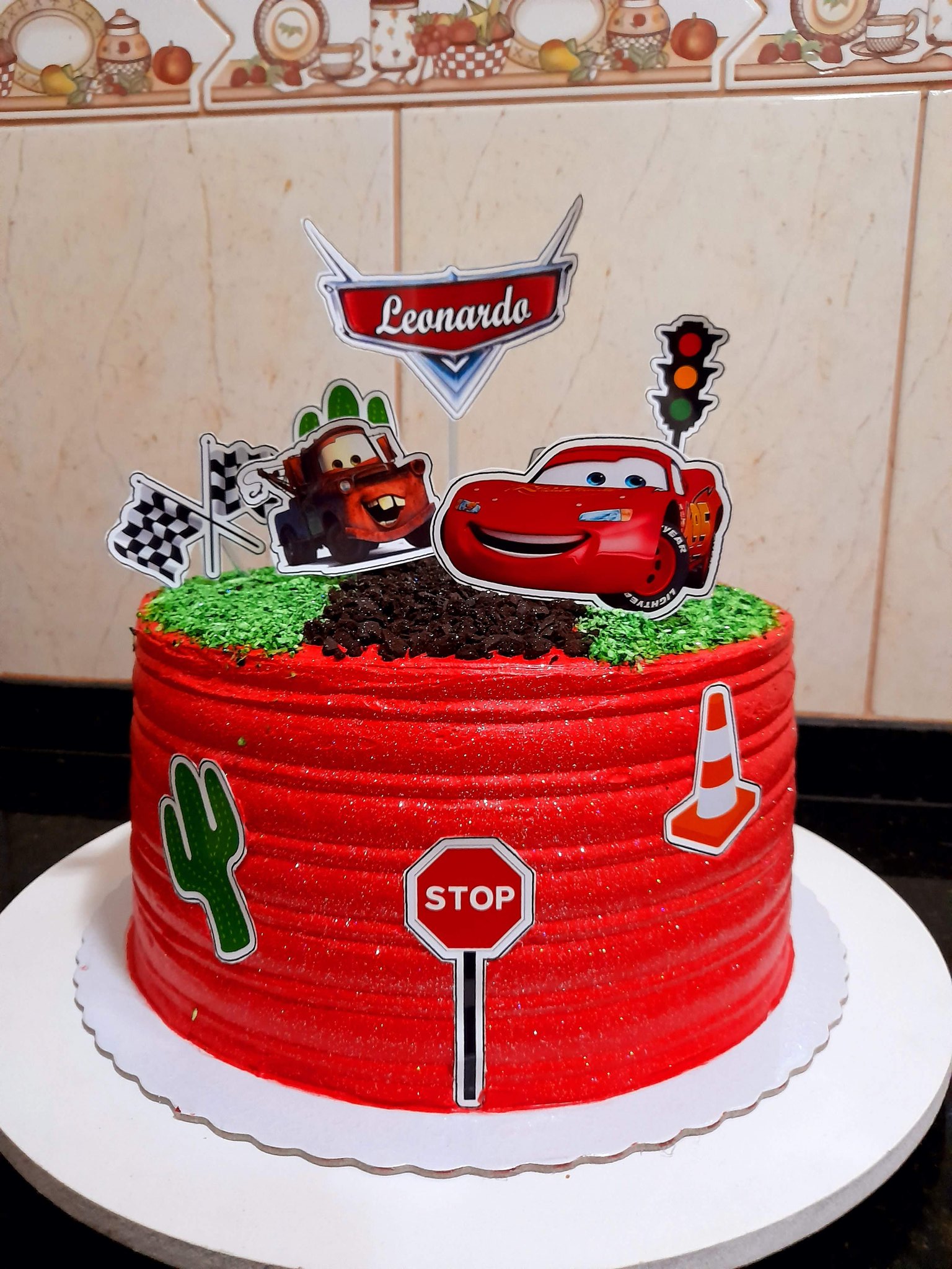 Bolo Carros  Bolo relâmpago mcqueen Car Cake Lightn…