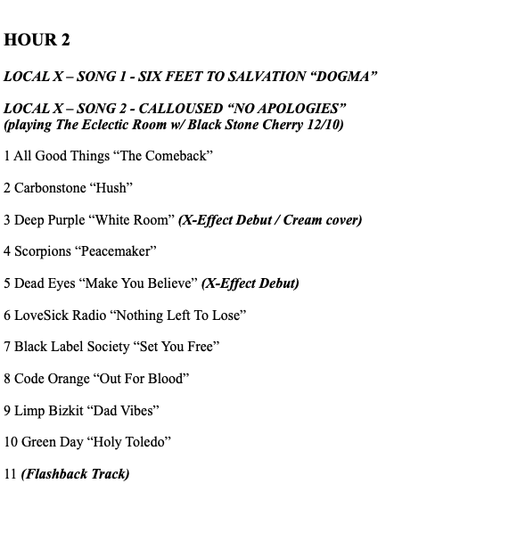 ThePaulyKover's tweet photo. Preview THE X-EFFECT Playlist! #NewMusic Saturdays 10p-Midnight ET / 7-9p PT on #RealRock @1039TheBear! Stream LIVE at https://t.co/nHR2nIeHyl

LOCAL X kicks off Hour 2 w/ @SFT_Salvation &amp; #Calloused! #TheXeffect

In a Local Band? SUBMIT YOUR STUFF to pauly@1039thebear.com https://t.co/aIiYL6OtI0