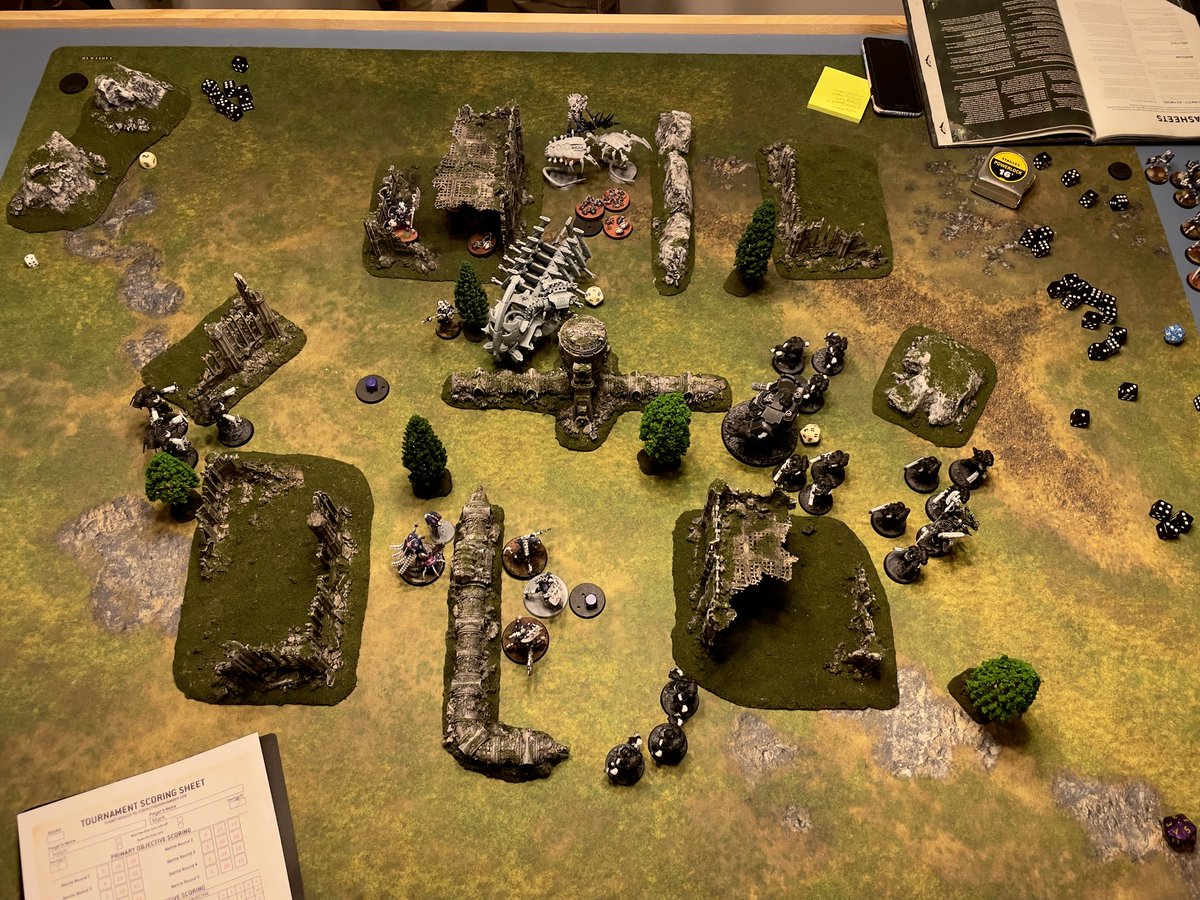 adamneely's tweet photo. Iron hands take down both the heretical Ad Mech and the ancient Necrons. The redemptor continues to be everything I want, and I need some brothers for him now. #warhammer40k #WarhammerCommunity https://t.co/oJsuHYvlqS