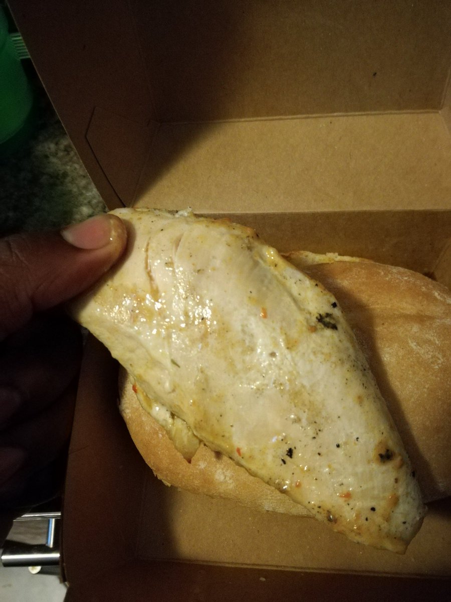 ThabangAphane's tweet photo. @NandosSA I was really looking forward to trying out the prego meal recommended by my wife. My experience at Jabulani mall however has taken me off it. Shameful appearance, 35 minutes to prepare, what's worse, the fillet was uncooked and I had to put it in the oven longer. hai🙈 https://t.co/e2IjxDjAaS