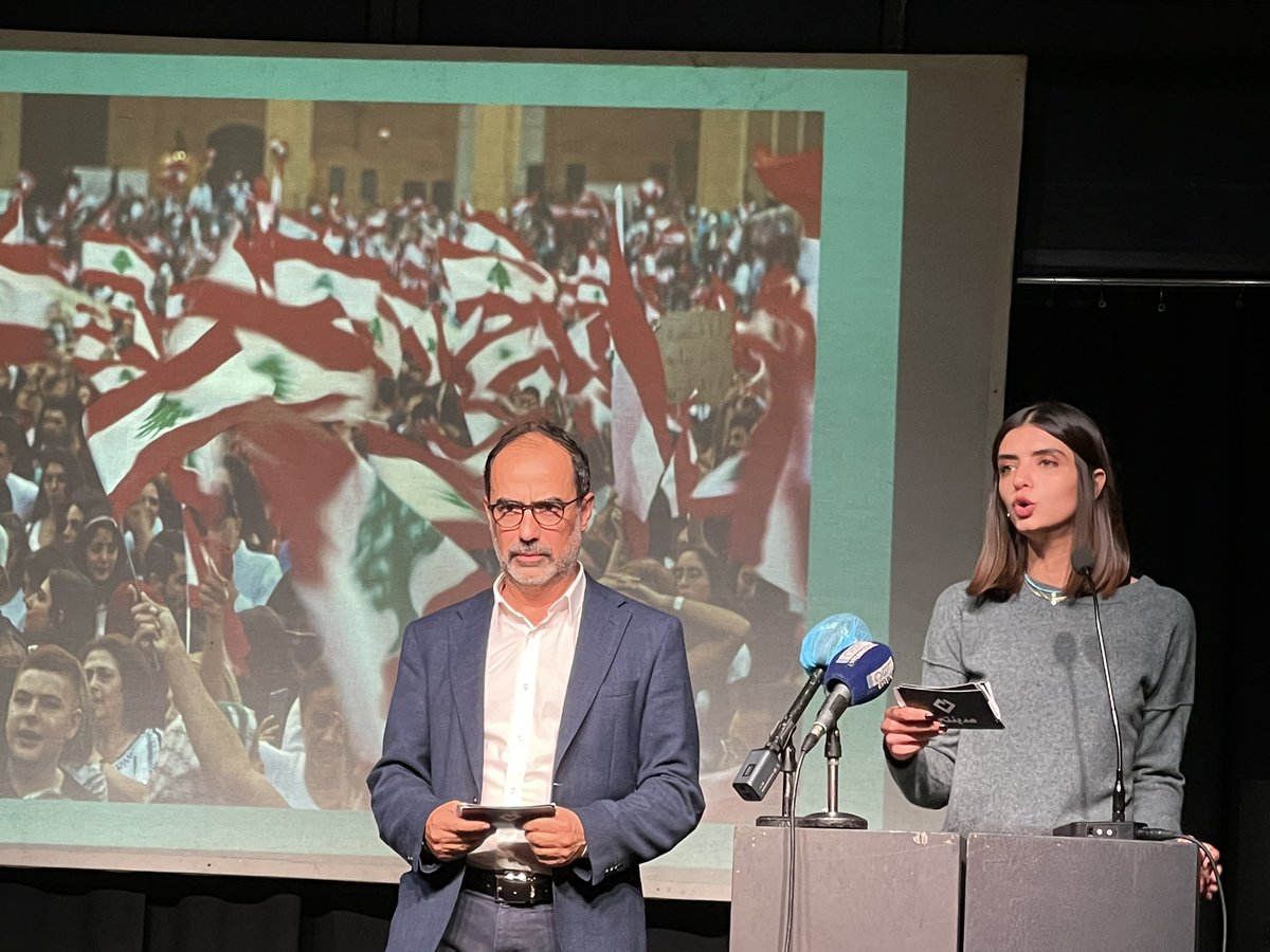 karimbitar's tweet photo. 🇱🇧 Congrats to @BeirutMadinati for the launch of their campaign. A principled, non-sectarian, reformist, national opposition.
Inspiring speeches by @yumnafawaz &amp; @nadasehnaoui &amp; @TarekIAmmar + Levon Telvizian &amp; @Khalil60Nahida &amp; regional representatives.
A glimmer of hope👏 👏 👏 https://t.co/tuJQghMdCf