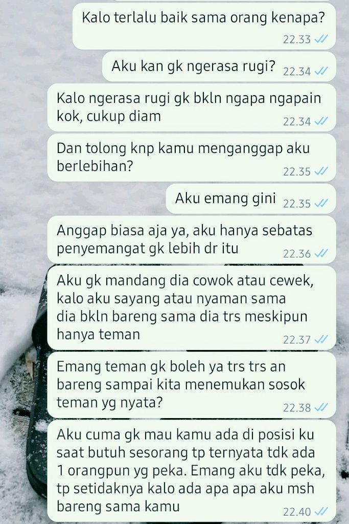 it5Miracle's tweet photo. Gk mau ada orang setelah aku, just me :) https://t.co/iPu2mcJYwM