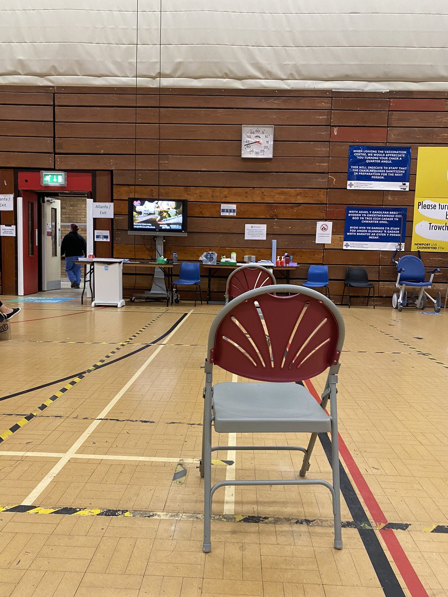 Booster done!! 

Massive thank you to all the staff at Newport leisure centre today. The way you managed all the walk ins, as well as the scheduled appointments was phenomenal. Ran like clockwork ⏱⏱ <a href="/dr_liam/">Liam Taylor</a> <a href="/AneurinBevanUHB/">Aneurin Bevan University Health Board</a>