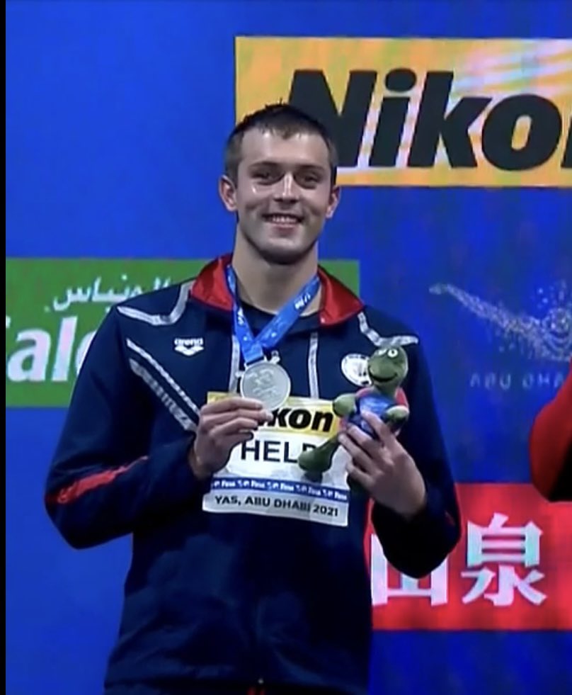 ASUSwimDive's tweet image. Silver Medal for #ProDevil Ryan Held in the 50m Freestyle with a PR of 20.70. 2nd fastest American ever in that event.