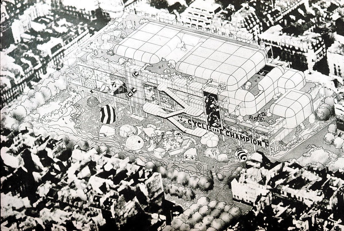 HiddenArchitect's tweet photo. Centre Pompidou , Paris, France, 1971-1977 -   Piano + Rogers
Competition and Development drawings https://t.co/UgYmGgRtEc