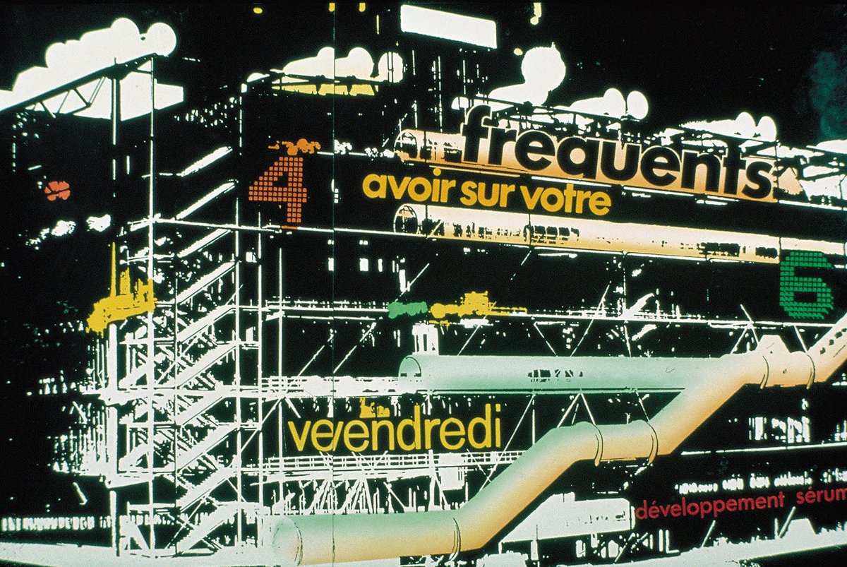 Centre Pompidou , Paris, France, 1971-1977 -   Piano + Rogers
Competition and Development drawings