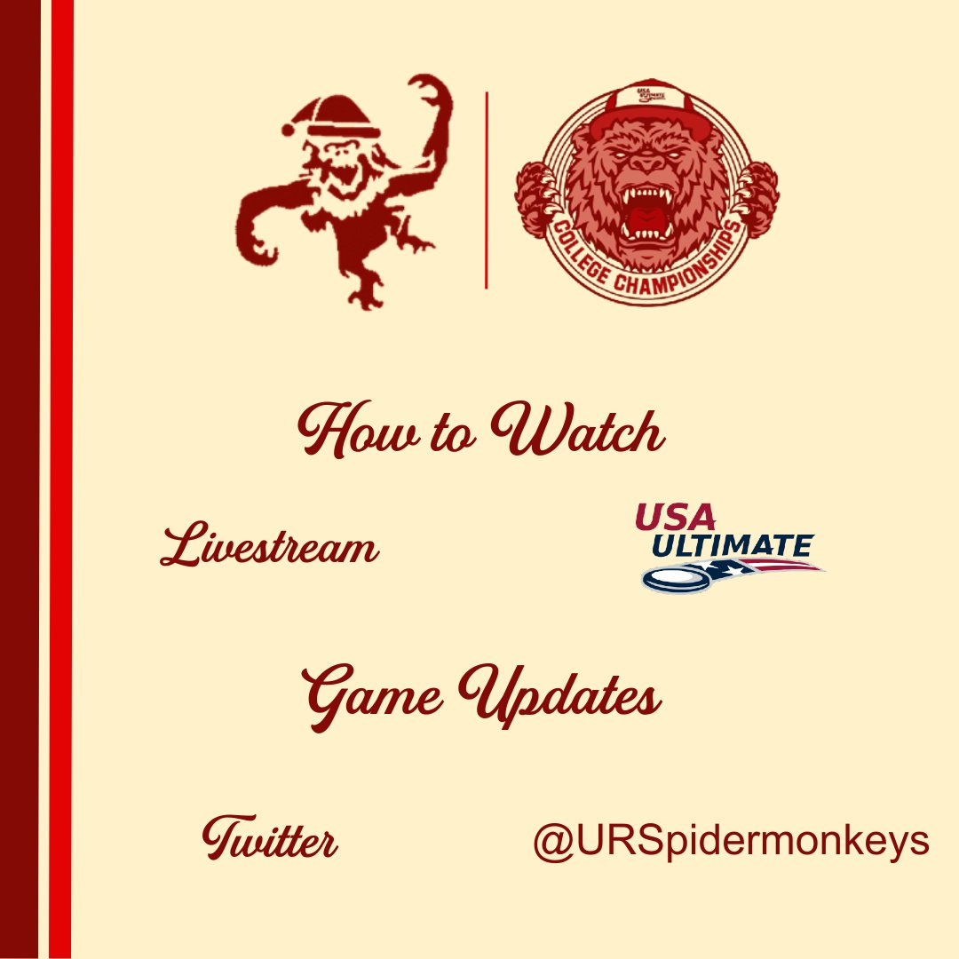 URspidermonkeys's tweet photo. Hey @Mike_Ball423, we're excited. Semifinals at 5:45 pm EST.
Livestream: https://t.co/lBqEKas0IV
Twitter thread: (below) https://t.co/yoYgCuc6Zm