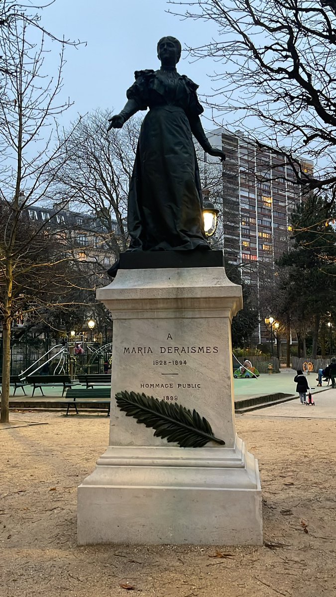 Marie Deraismes, philosophe, femme de Lettres, première présidente de la Société pour l’amélioration du sort de la femme et la revendication de ses droits.
#SquareParisien #CultureG #Paris #Paris17