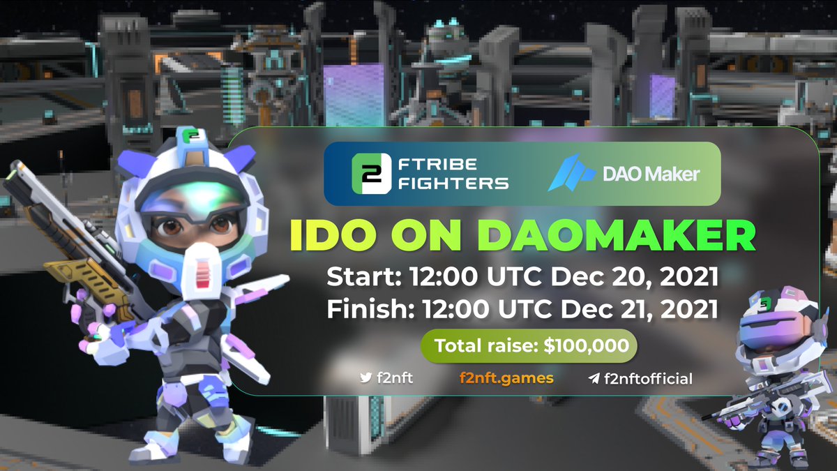 anthonynamu's tweet photo. 🎉Successful serial success. @f2nft's IDO on @TheDaoMaker will take place at 12:00 UTC on 20 Dec.
🧐Total Raise: $100,000

#PlayToEarn #F2NFT #F2C #DaoMaker https://t.co/zekEaACECl