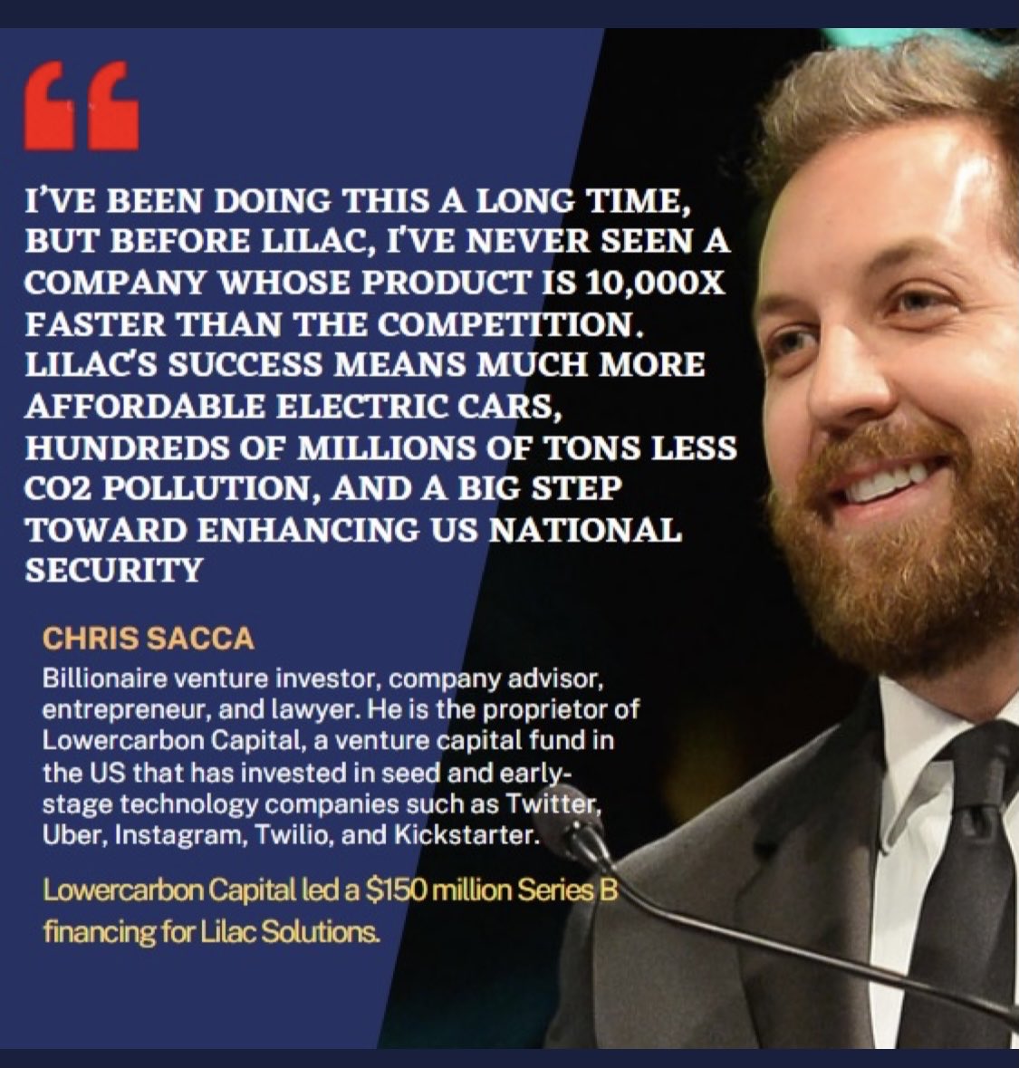 CrowStu's tweet photo. It would be hard to get a better endorsement of #LakeResources’ choice of technology partner than from one of the most successful investors ever in disruption @sacca. $LKE $LLKKF @lowercarbon #climatetech #cleanlithium #DLE #lithium #SDG #highpurity #scalable https://t.co/aTkmbeHTQR