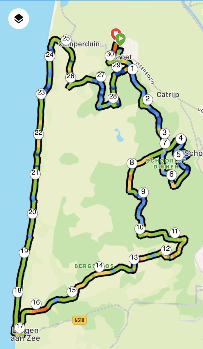 Test bewijst: #nachtrun (start 4 uur) door #schoorlseduinen tijdens donkere dagen voor #kerst blijft geweldige ervaring. (Doe ‘t zonder licht anders zie je namelijk niks!)