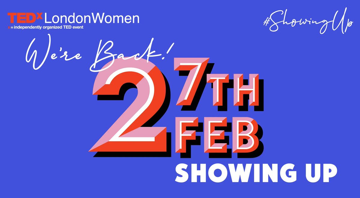 tedxlondon's tweet image. TEDxLondonWomen is BACK. We’re ShowingUp - are you?

⚡The Power of Showing Up
⚡A special TEDxLondonWomen experience
⚡Sun 27 Feb, 11:30-17:30 UK time
⚡Virtual, interactive event
⚡Special early bird price of £20 (full price £30)

Buy tix: buff.ly/3Fha940