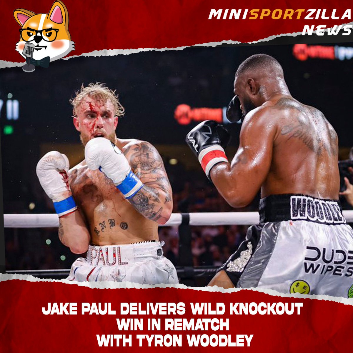 minisport_zilla's tweet photo. #BOXING It took him longer than he said it would, but Jake Paul delivered on Saturday night.The YouTuber, after narrowly winning their first bout in August, got his knockout win over Tyron Woodley.🪦🪦
#Boxing #mma #JakePaul #TyronWoodley #MiniSportZilla #MSportZillARMY #Sports https://t.co/70BBReq2C0