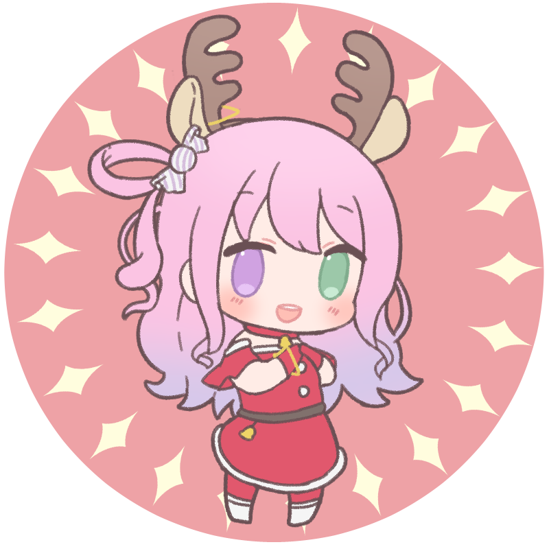 獅白ぼたん 「週末のサンタさん
#ししらーと #ルーナート 」|染宮のイラスト