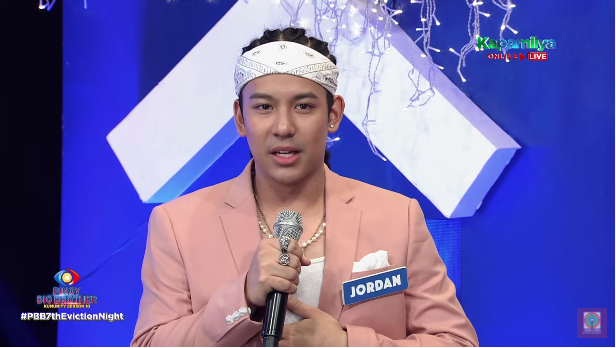 PBBabscbn's tweet photo. Welcome back sa outside world, Musical Dreamchaser ng London, Jordan! #PBB7ThEvictionNight https://t.co/XLQ6to8zOB