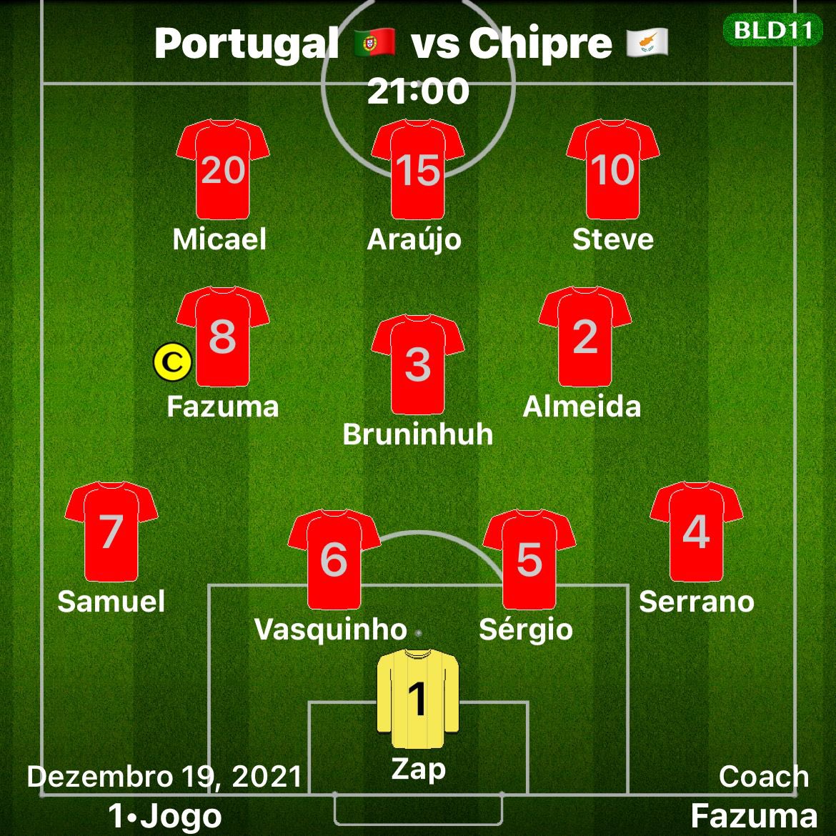 Selecaoptx11's tweet photo. Dia de jogo ⚽️

🏆 Liga das nações 
 3ªJornada 🇵🇹 x 🇨🇾
⌚️ 21:00 
📅 19 Dezembro
📺 Transmissão —> https://t.co/e4iiLvZKgo

#VamosComTudo 

Força Portugal🇵🇹🇵🇹🇵🇹 https://t.co/QT5KnpXWPu