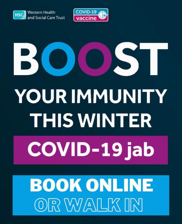 If you are aged between 18 and 30 and had your 2nd dose at least 3 months ago, we now have some availability to walk-in at our centres. We close at 5pm today so please arrive early to avoid disappointment’. #GetBoostedNI