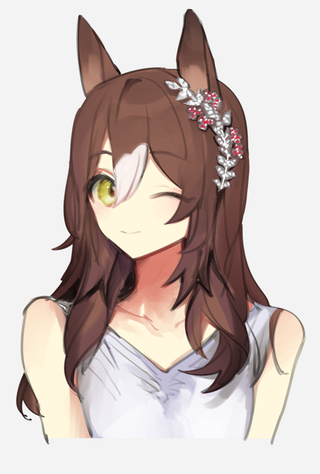 髪下ろしたらだいぶ印象が変わる 