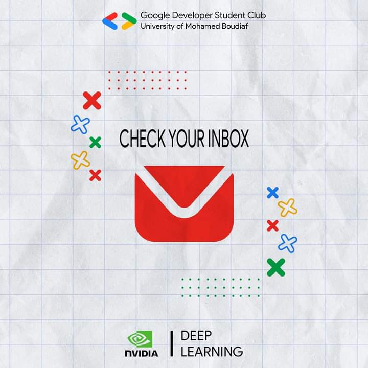 Time is on, for those who registered in deep learning workshop with us💥🥰
check your inbox!!!

#gdscmsila
#googledeveloperstudentclubs