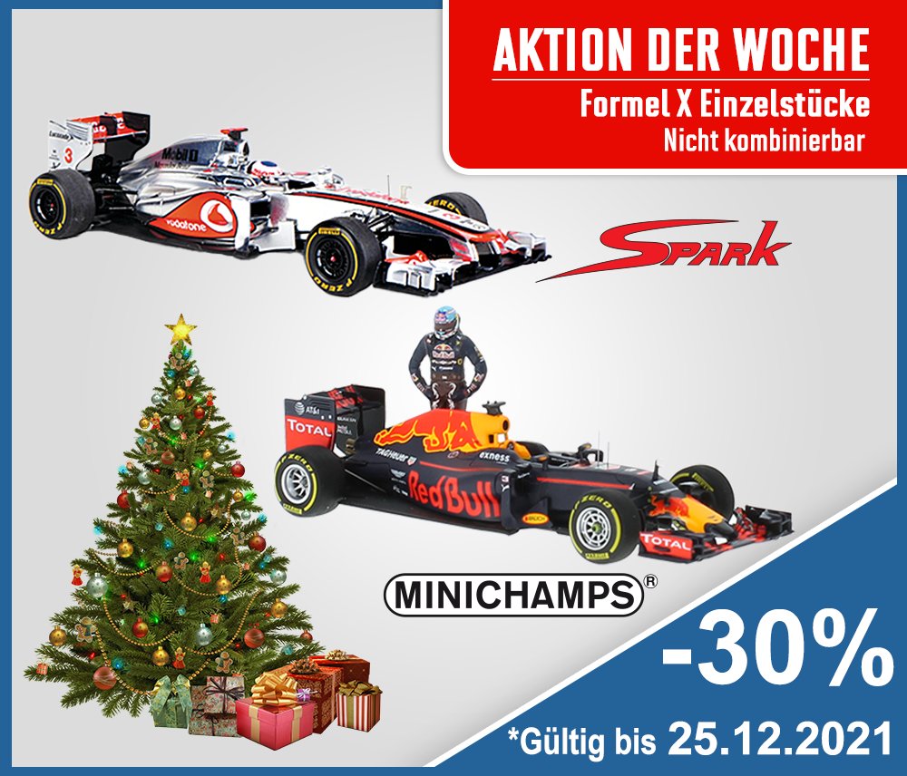 ModelCarGroup's tweet photo. Sale of the week: 30% off on select Formula X single pieces at Modelcarworld: https://t.co/cpfQXAymAu
Offers valid until December 25th, 2021. Shop now!
#ad #sale #offer #werbung #modelcarworld #modelcars #modellauto https://t.co/DCJXxH7gTF