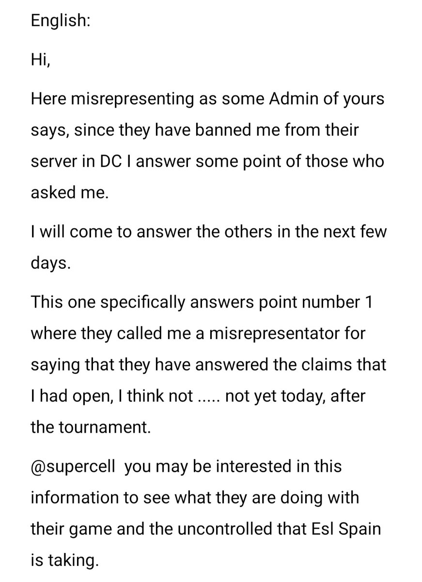mvc_sr's tweet photo. Hello,
Since I have been banned from your server in DC I leave you a couple of images that may be of interest to you, as well as 
@supercellto see what is being done in Spain.

@ESLClashofClans 
@SoyMurciano94
@ESLlatam 
@ESLMobile
@SupercellESP 
@Ciclon_h2o https://t.co/qI8eal1tuq